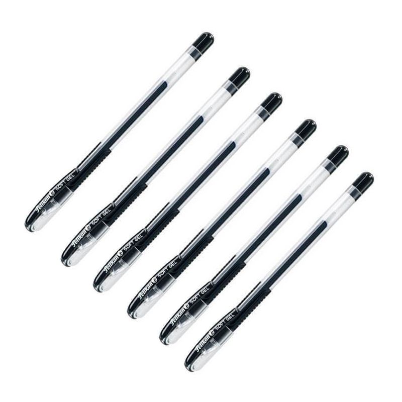 Pelikan Soft Gel Pen Black ( 6 Pens a Pack)
