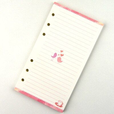 printed colorful standard A5 A6 planner paper fillers. loose leaf paper fillers