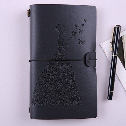 Pretty Lady Vintage Travelers Notebook Diary Notepad PU Leather Literature Note Book Paper Journal Planners School Stationery