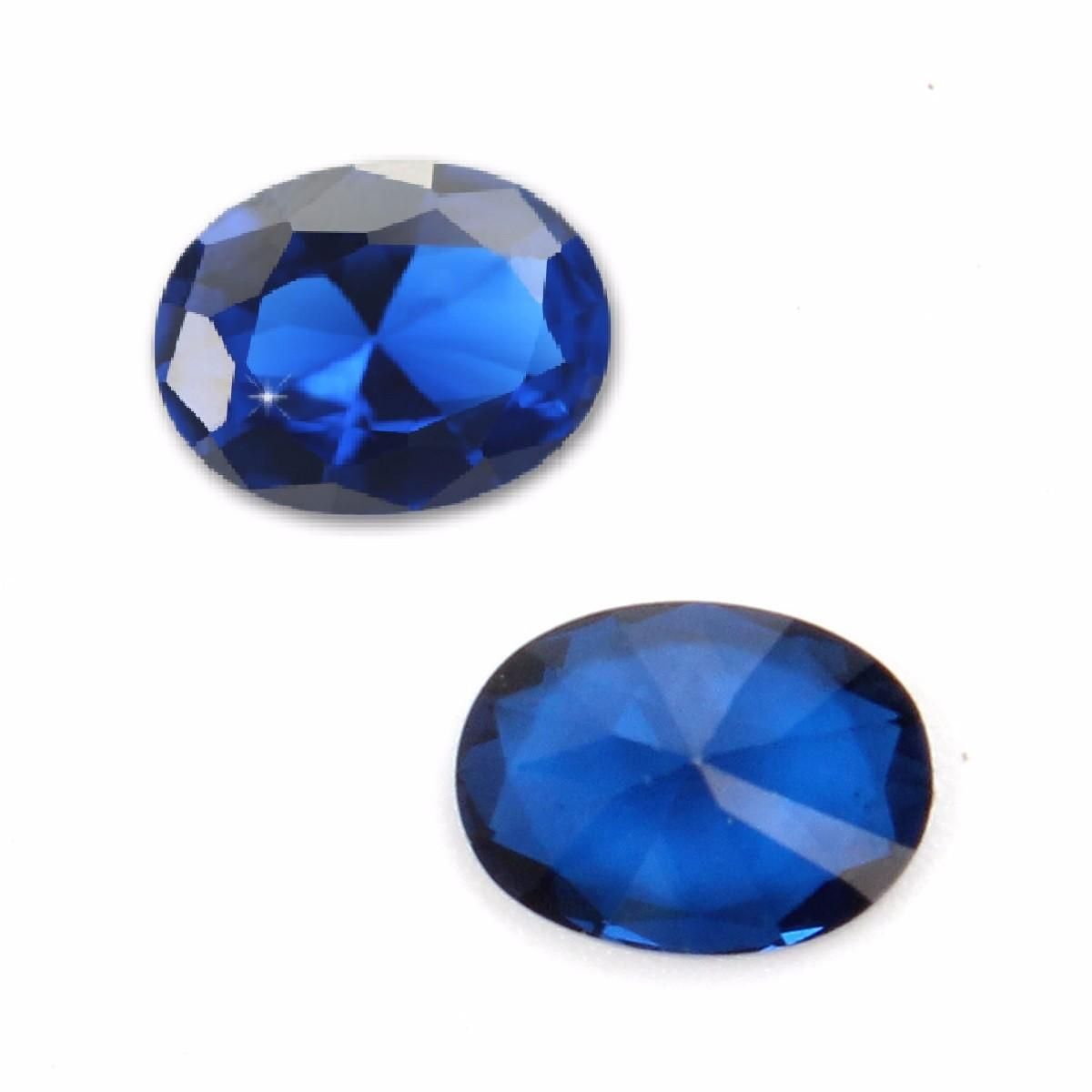 DIY Beautiful Shining Oval Royal Blue Kyanite Lustrou Artificial Spinel Gemstone