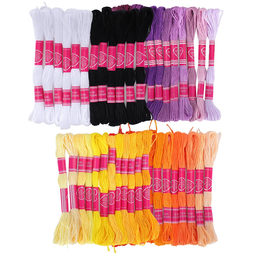 48pcs Embroidery Floss Cross Stitch Crafts Multicolor DIY Thread