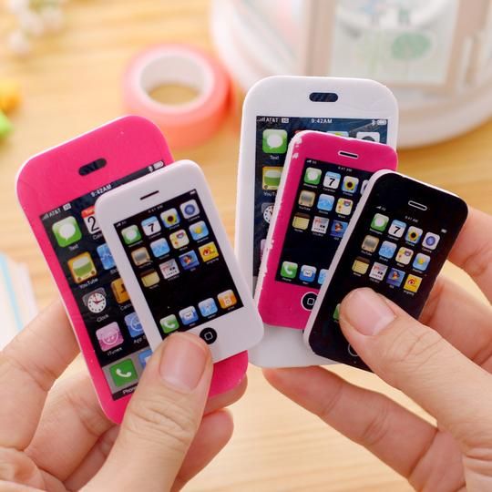 Mobile Phone Shape Pencil Eraser 1 Pcs