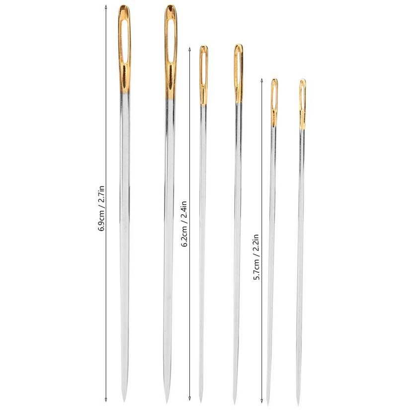 6pcs 5.7/6.2/6.9cm Hand Sewing Needle Set Household Repair Clothes Knit Kit