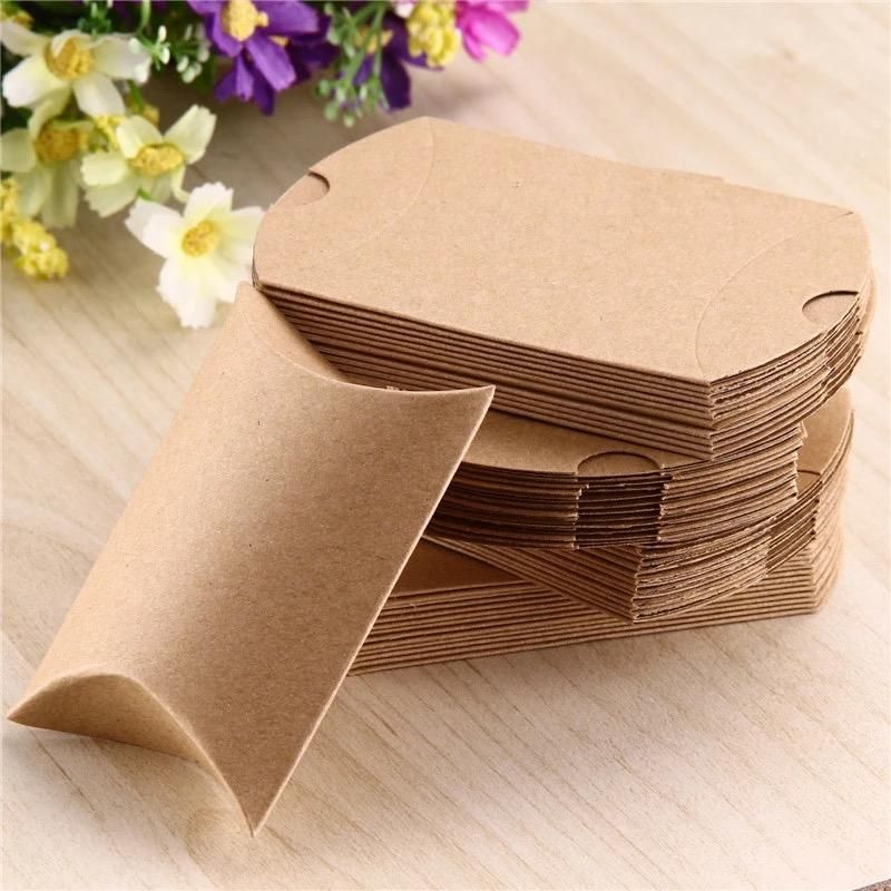 Pillow Shape Hard Paper Gift Box - 10 pcs