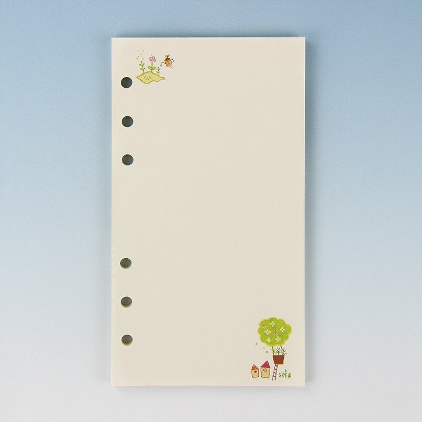 1 PC A6 Colorful Ring Binder Paper Day And Weeks Month Diary Refills Spiral Notebook Replace Color Core Loose Leaf