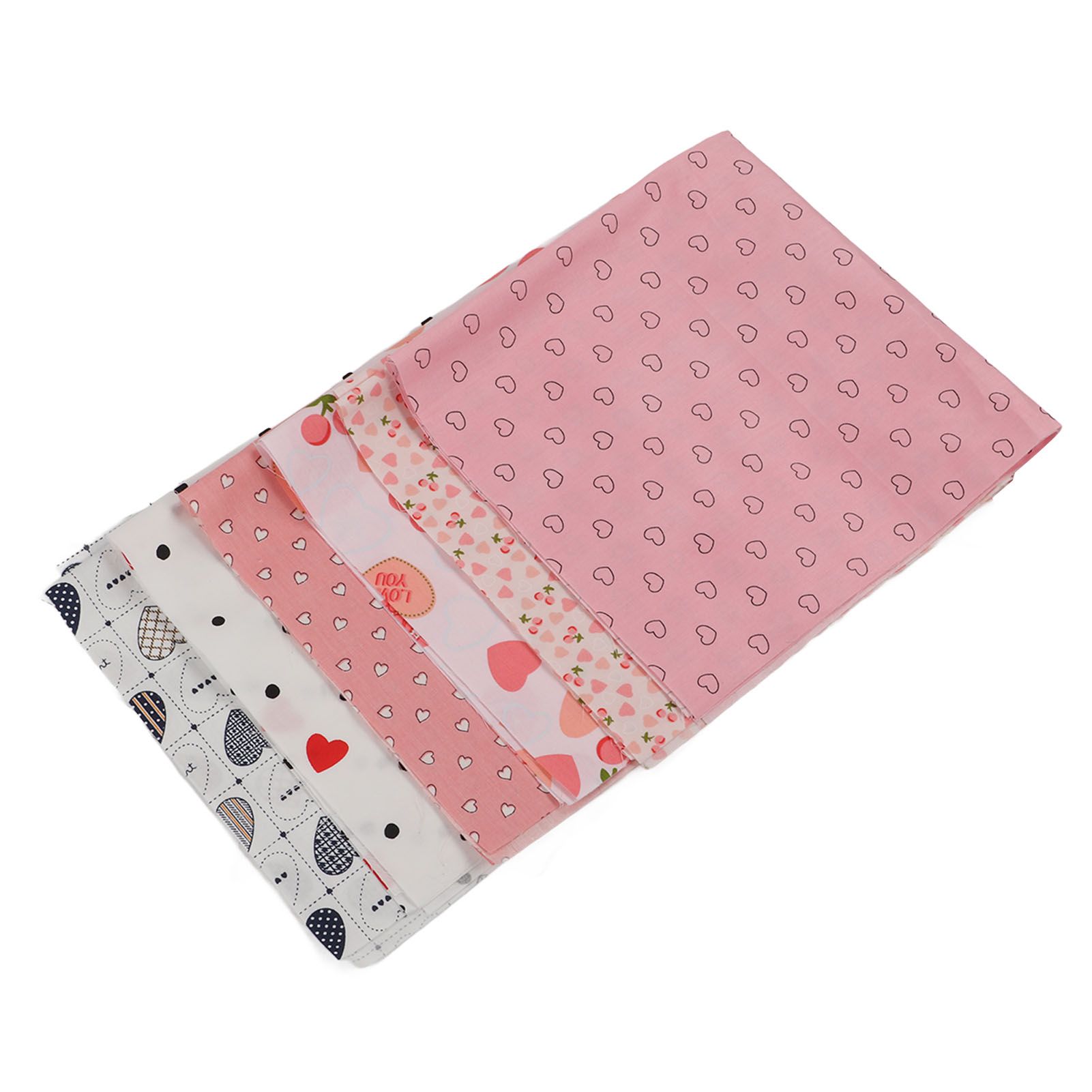 6pcs Cotton Pink Printing Pattern DIY Handicraft Making 50x50cm Sewing Cloth