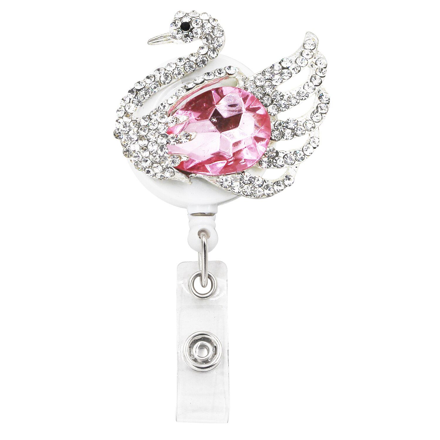 Idclip Retractable Badge Holder with Alligator Clip Retractable Cord ID Badge Fox Heart Butterfly Animal Style