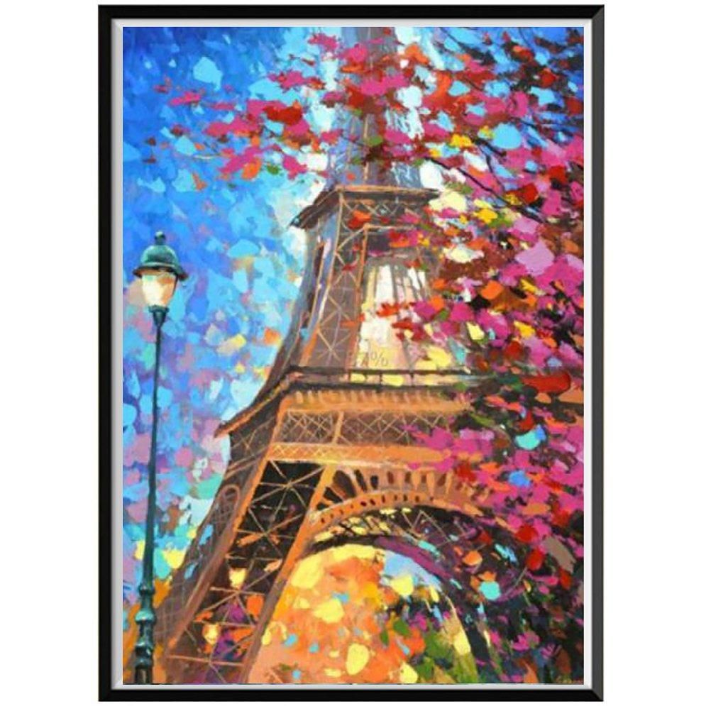 Cartoon Pretty Painting Rhinestone Studded Landscape Home Decoration 6518
