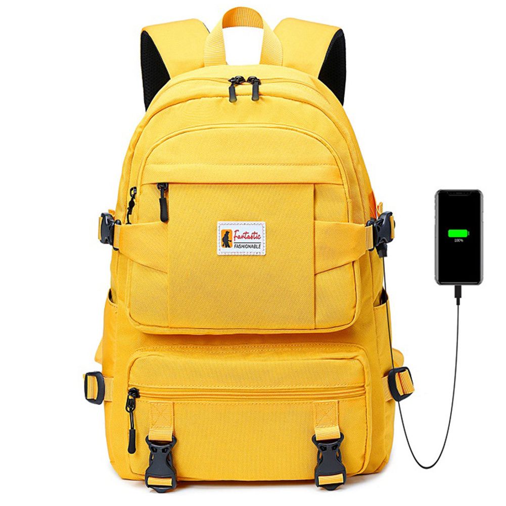 Backpack Oxford Cloth Large-capacity Couple Waterproof Backpack Outdoor eenagers Schoolbag color