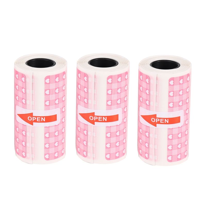 3X Thermal Paper Roll,Color Direct Thermal Labels Roll 50X15mm Strong Adhesive Sticker Printing for PeriPage A6