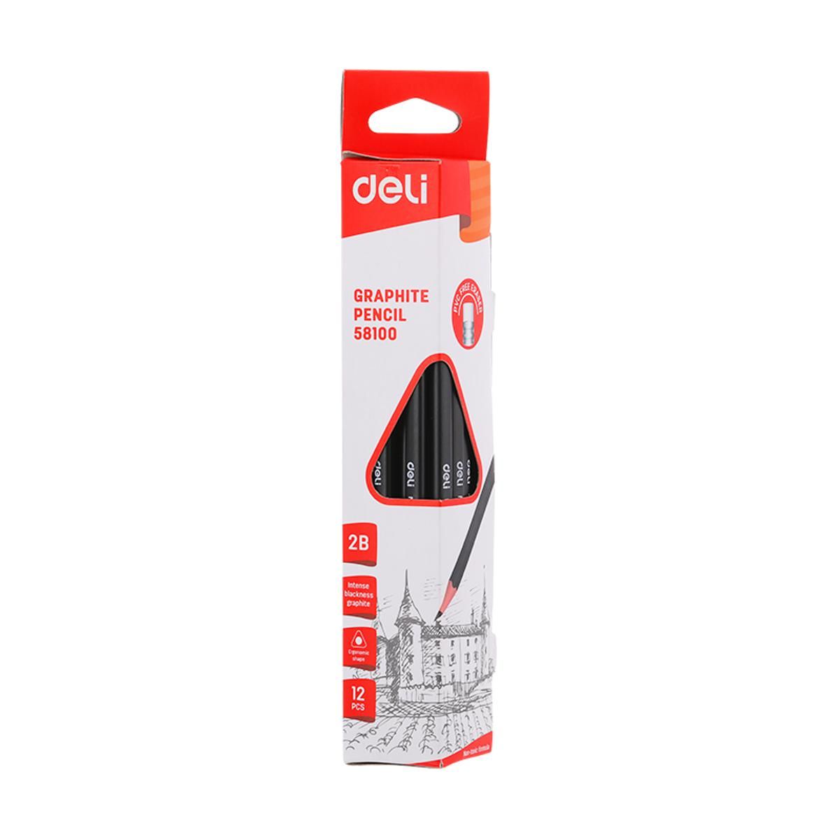 Deli E58100 Graphite Pencil 2B