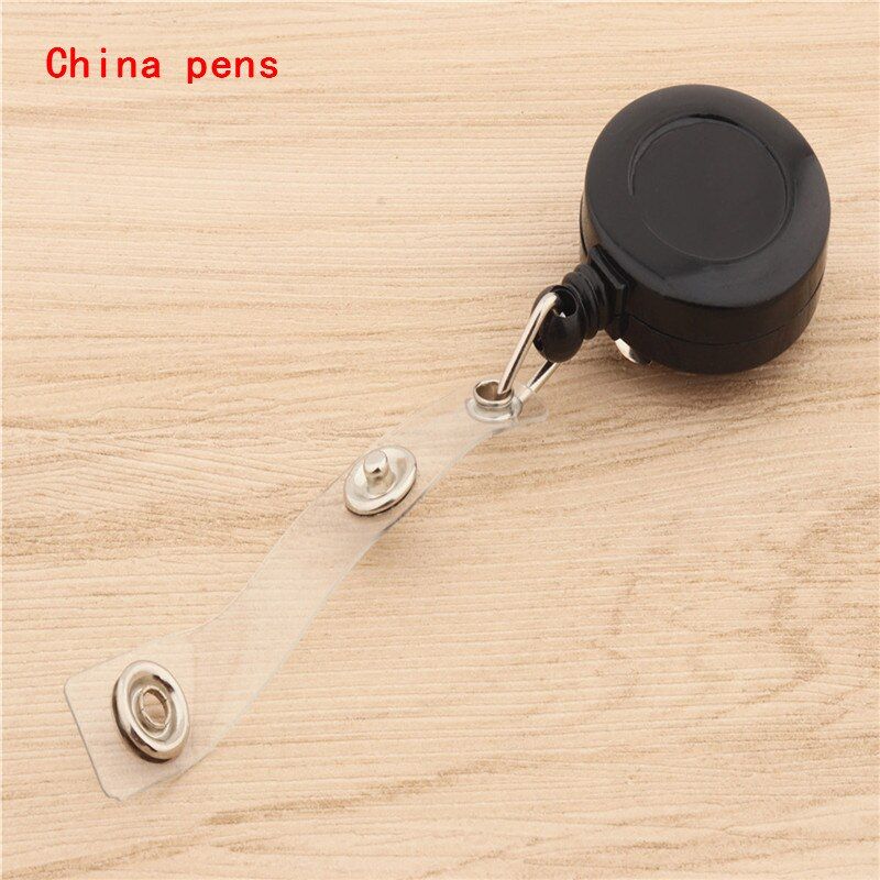 20 colors Retractable Pull Badge ID Lanyard Name Tag Card Badge Holder Reels Key Ring Chain Clips School student office