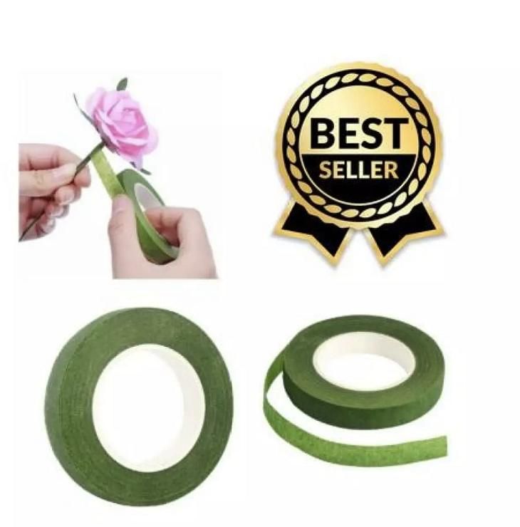 Flower Tape/Green Tape/ Floral Tape (0.5 inch*x90 feet) per roll - Both Side Tape