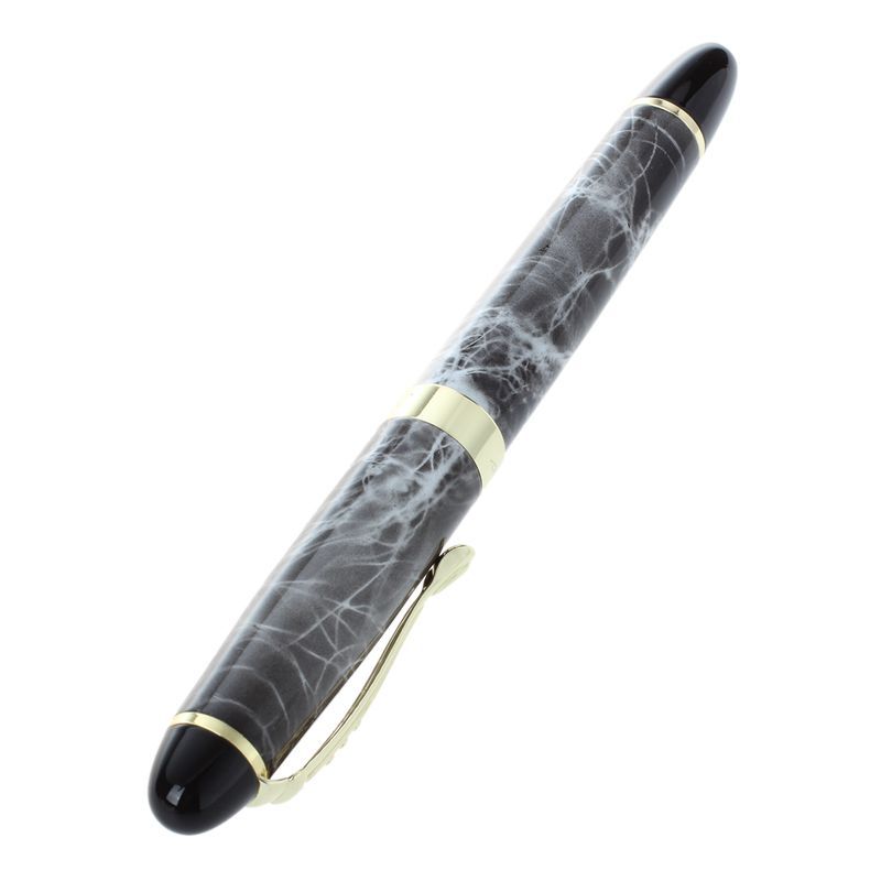 JINHAO X450 18 KGP 0.7mm broad nib fountain pen Marble Gray(null).