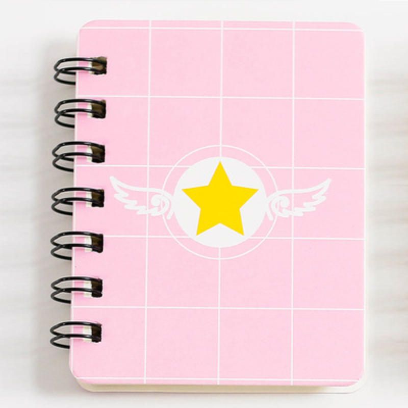 16 Styles  Kawaii Cute Pink Panther Memo Pad Korean Stationery Student Rollover Coil Notebook Portable Notebook School Supplies(null)