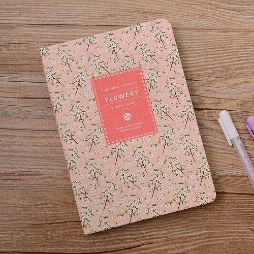 Vintage Pu-Leather Printing Flowers Notebook Diary Book 4 Color Weekly Planner Agenda 2018 School Office Supplies Notebook