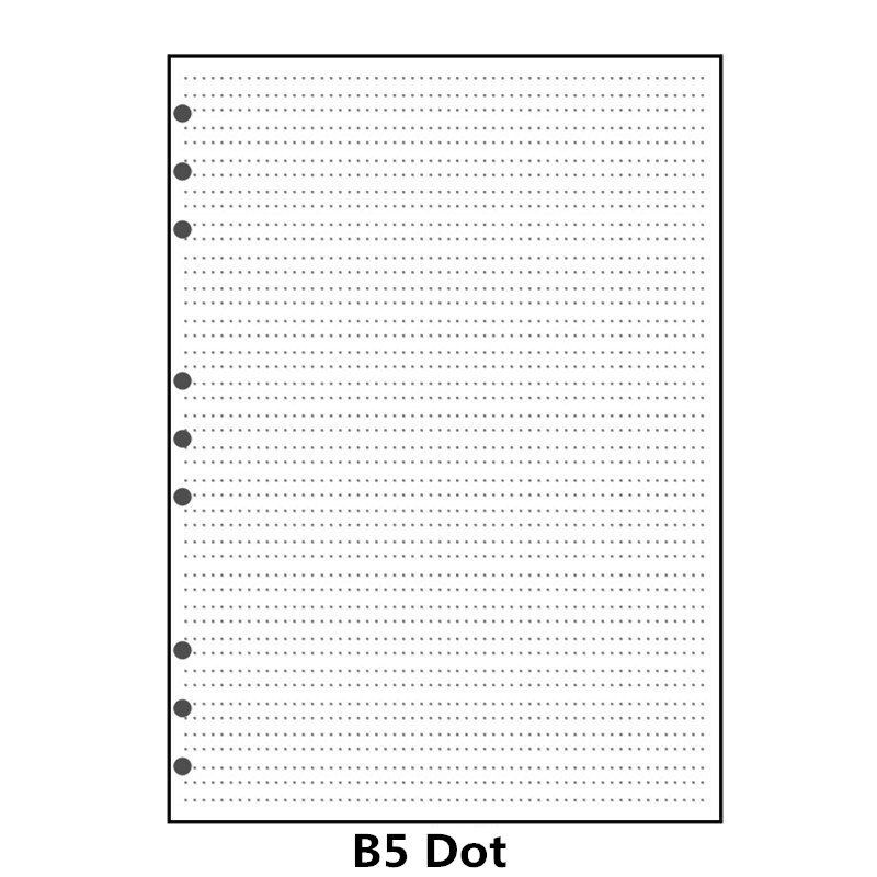 B5 9 Holes Loose-leaf Notebook Draft Paper Diary Sketchbook Journal Grid Line-Dot Planner Painting Inner Page Office Stationery