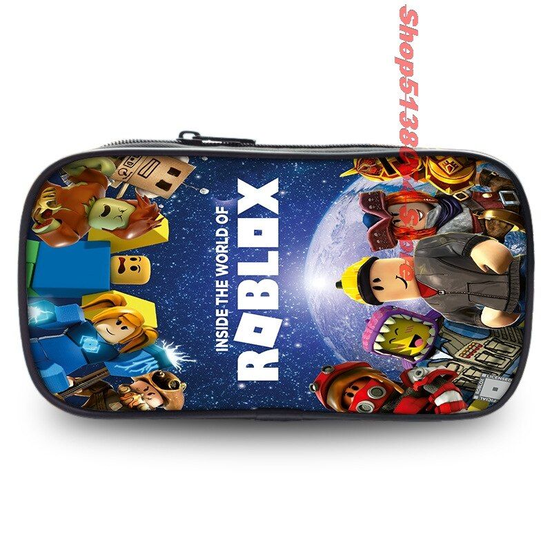 ROBLOX Bag Zipper Pencil Case Twill Canvas Large Pen Box Pencil Bag For StuSchool Stationery Supplies