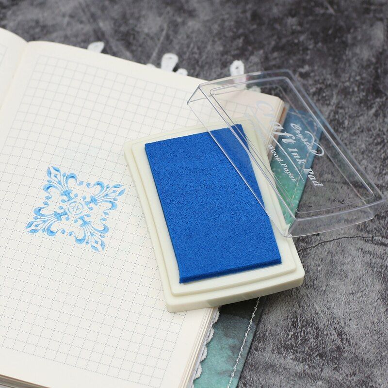 1pc Stamp Inkpad Handmade DIY Crafts Scrapbooking Vintage Ink Pad Colorful Inkpad Stamps Sealing Decoration School Office Supply