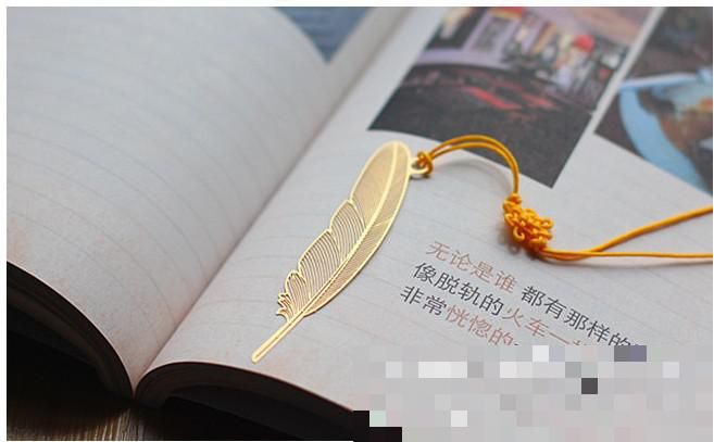 Feather Shape Metal Bookmarks For Books Office School Cute Stationery Items Office Supplies Material  Cute Book Mark