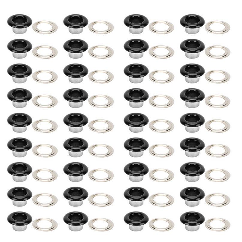 Eyelet Grommet 200 Sets Buckle Metallic Shoes Leather Bags DIY Craft Button Rivet Tool 6mm