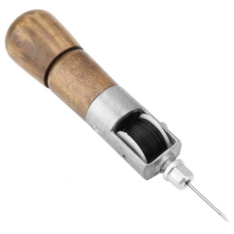 Lock sewing punch tool leather auto lock kit with 2 needles