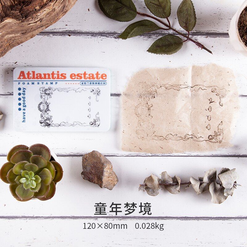 Vintage Mountains and Rivers Sponge Rubber Stamps Diy Rubber Stamp For Card Making Scrapbooking craft Stamp