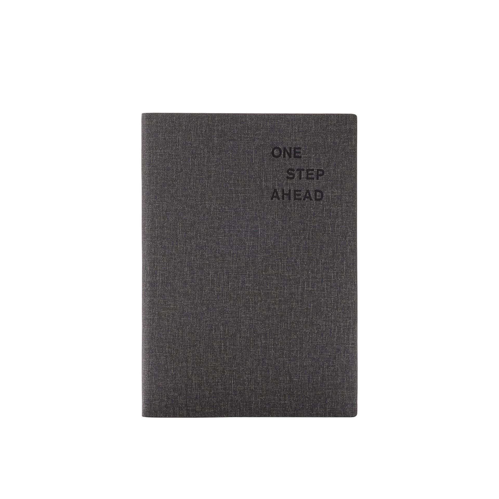 A5 Soft PU Leather Notebook Daily Plan Horizontal Line Writing Journal Imitation Cloth Notepad Office Stationery Supplies