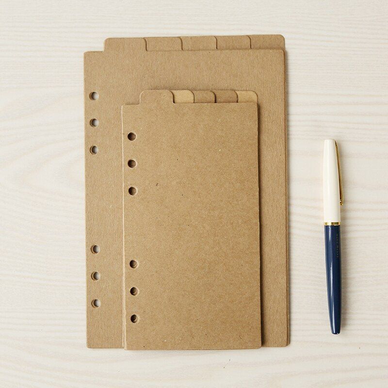 A5 multi colors black white kraft colorful notebook index paper