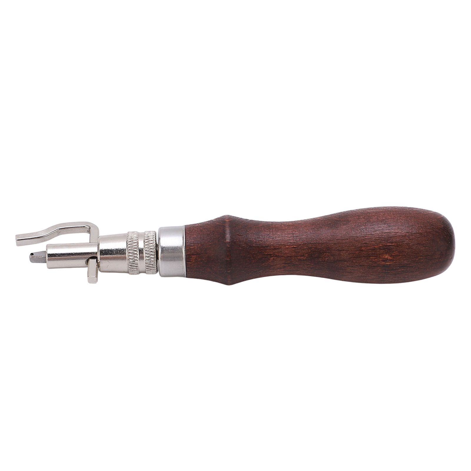 Leather Groover 7 in 1 Multipurpose Durable Wood Metal Labor Saving Strong Fixation Beveler for DIY Leathercraft