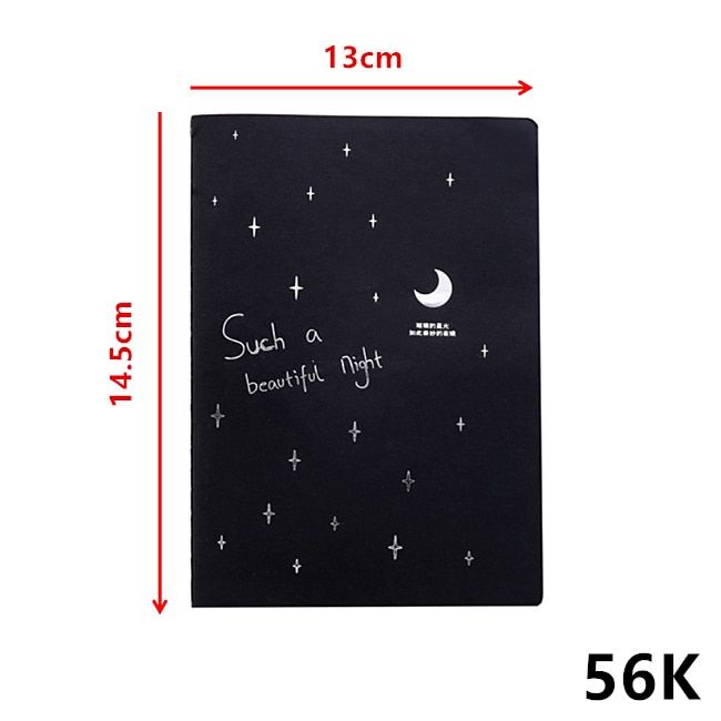 1 Notebook Diary Black Paper Notepad 56K Sketch Graffiti Notebook for Drawing Painting Office School Stationery Gifts