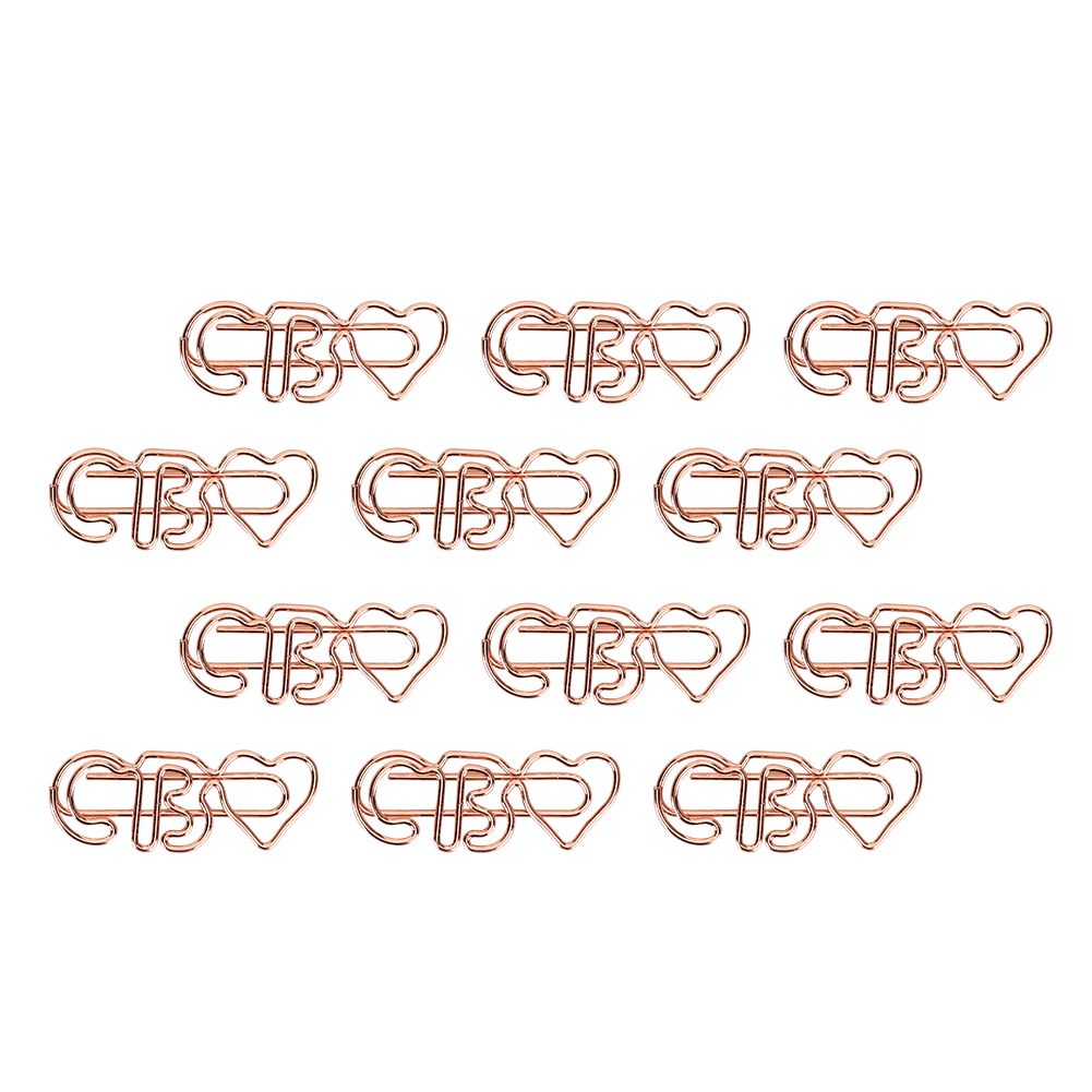 Alphabet Letter Paper Clip 12pcs Mini Shape File Classification Bookmark for School Office Supplies