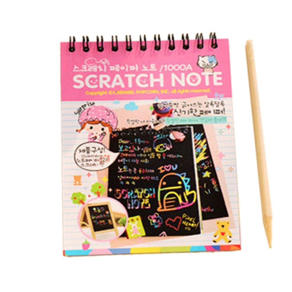 Creative Color Diy Coil  Children's Graffiti Sketch Book Scratch Picture