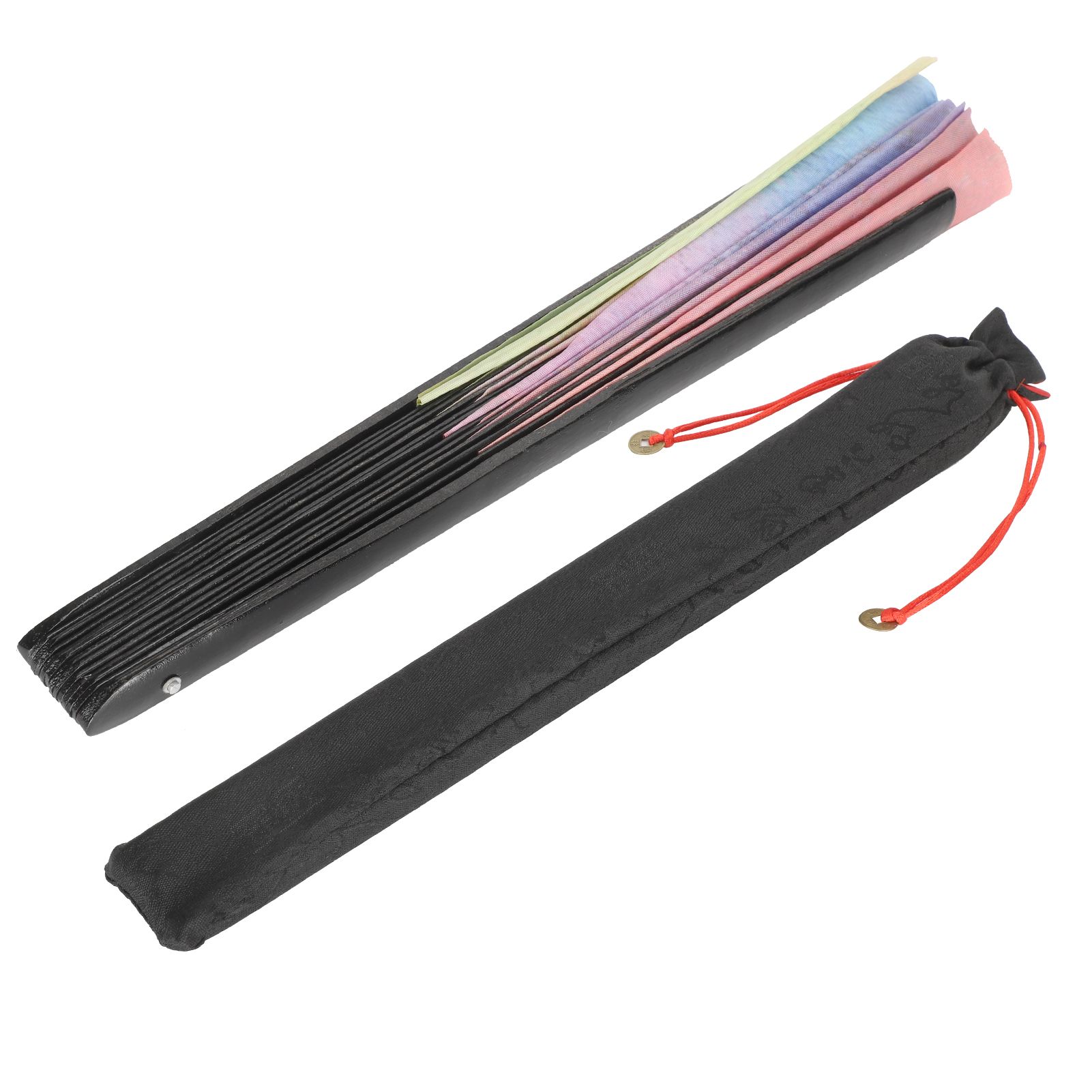 Folding Hand Held Fans W/ Bag Festival Gift For Birthday Thanksgiving Christmas