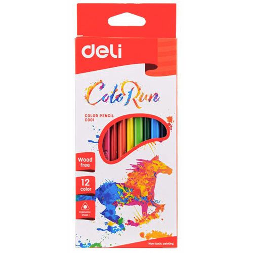 Deli Colorun Colour Pencil - 12 Colour (Full Size)
