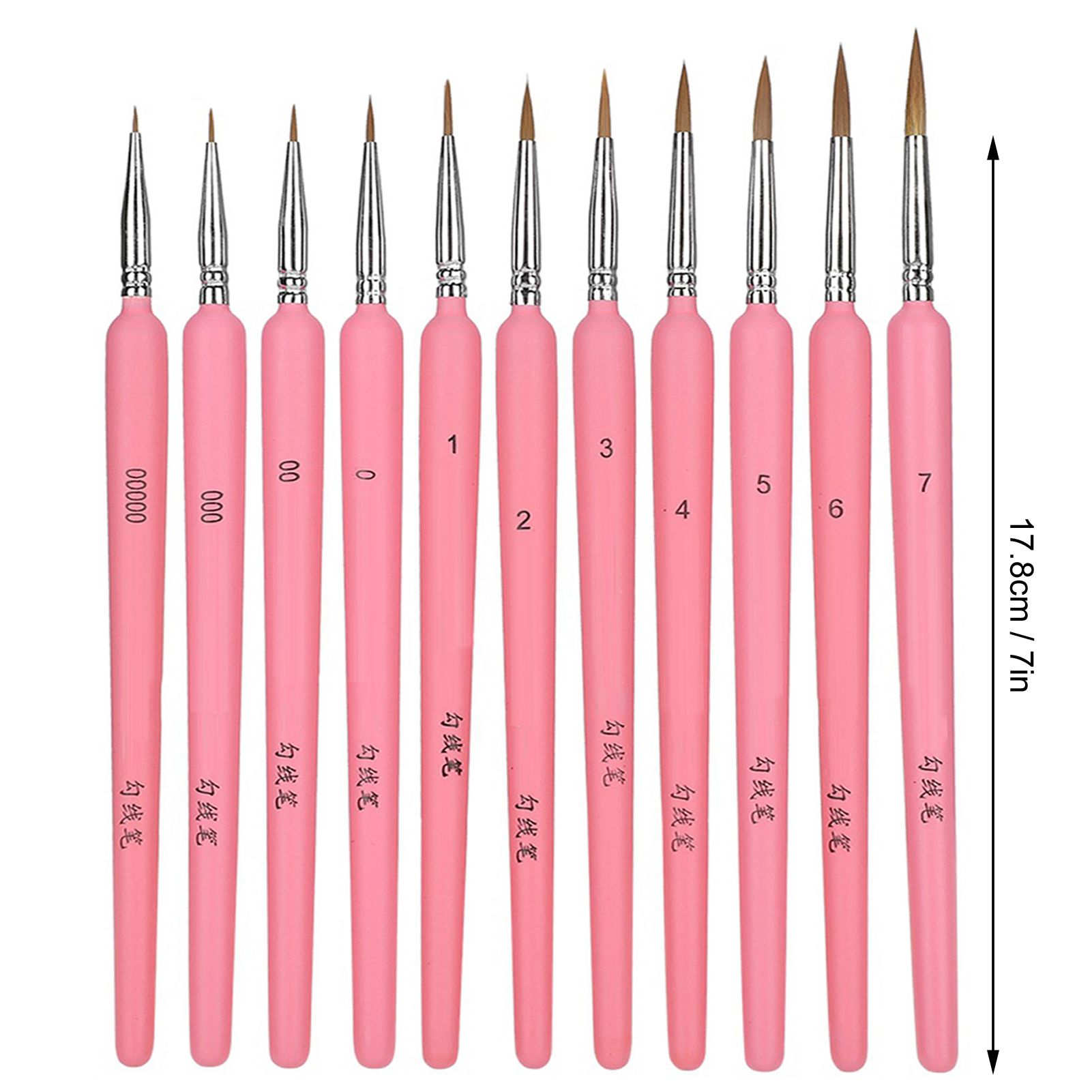 Artist Professional Kits 11Pcs Hook Line Brushes Thin Painting Detail Paint Gouache Drawing
