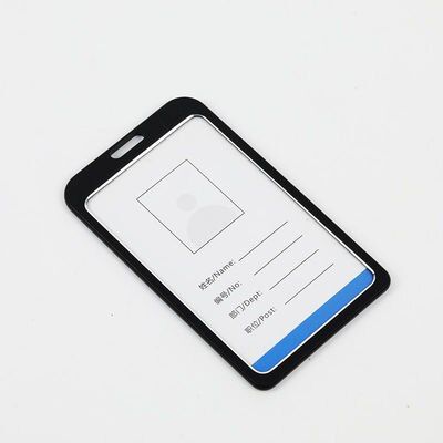 Aluminum Alloy Work Card Case for Exhibition ID Card Lanyard Badge Card Holder Metal Pass Card Set for Employee