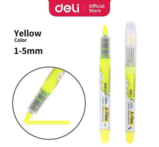 Deli Liquid Highlighter EU35470 - Yellow - 2pc