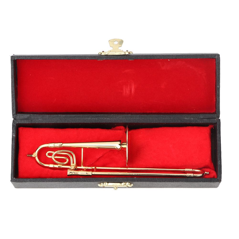 Miniature Trombone Model Musical Instrument Gifts Home LFBY