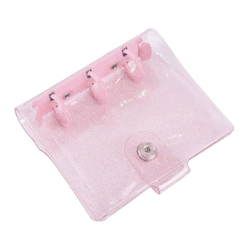 INS Hot Transparent PVC Loose-leaf Scrapbooking Diary Book Notebook Metal 3-hole Mini Coil Hand Book Shell Kawaii Stationery
