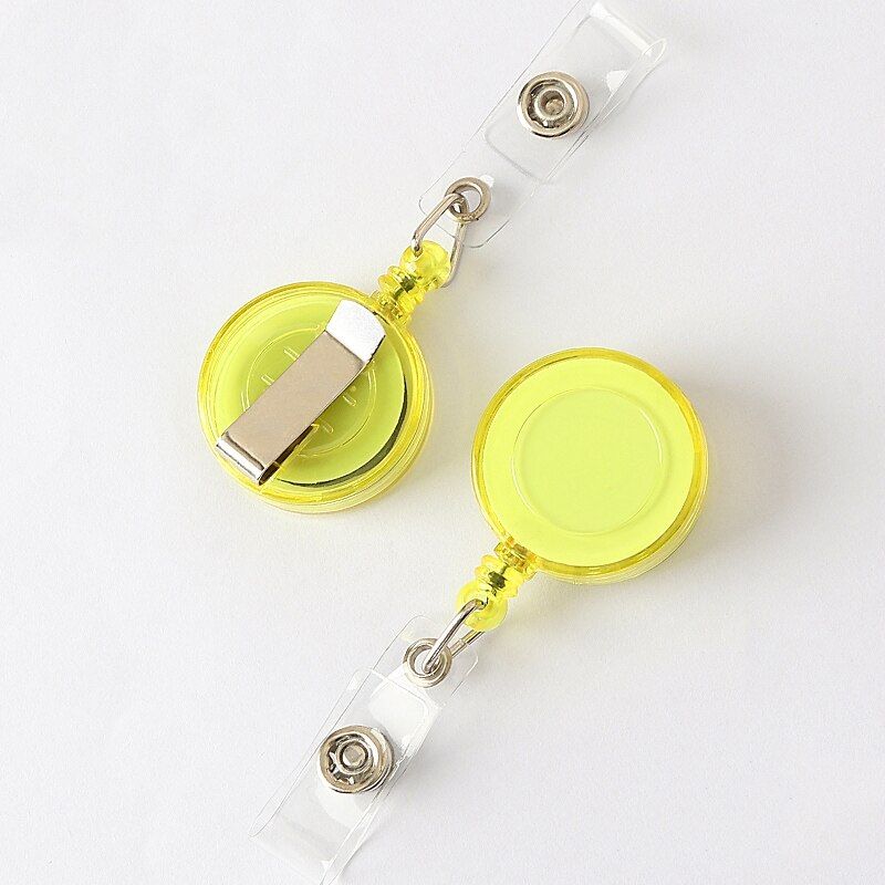 1pc Easy Pull Retractable Employee Work Card Clip ID Card Holder ID Nurse Badge Lanyard Office Accessories