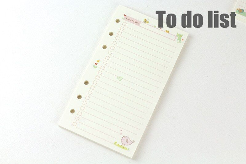 Stationery factory directly A5 / A6 loose-leaf PDA notebook core notepad color pages refill inner paper 90papers/pc(null)