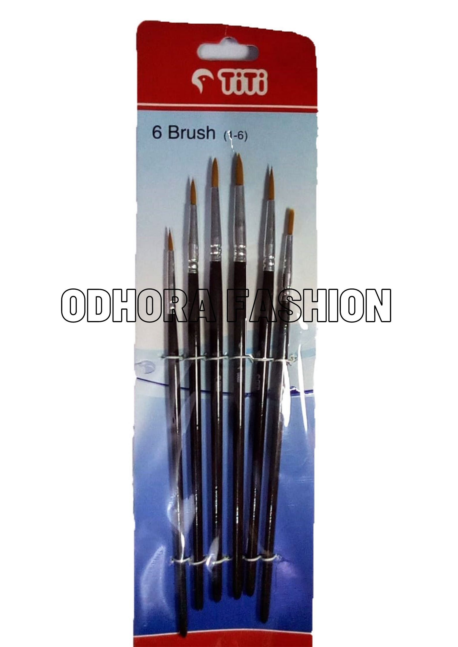 Artist 6pcs Flat Brush Pack (1-6)