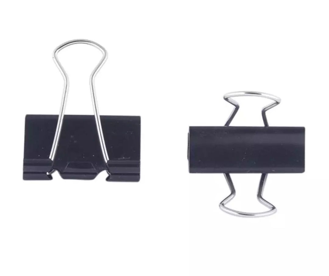 CLIP / Binder Clip Diamond 1 Inch Black Color 12 PCS Packet