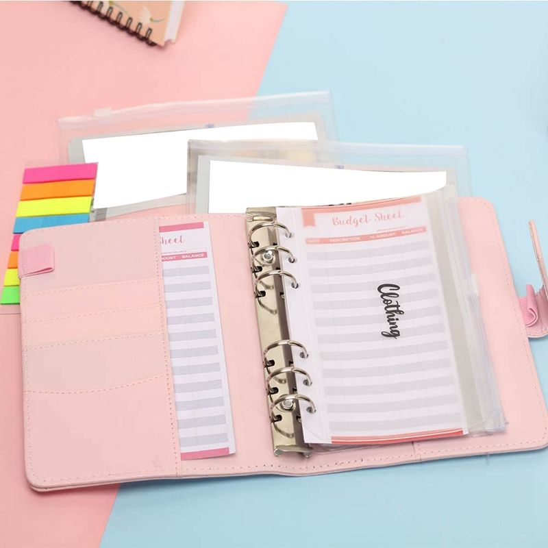 27 Pack A6 Pocket Binder Sets A6 Binder Zipper Pockets Neon Page