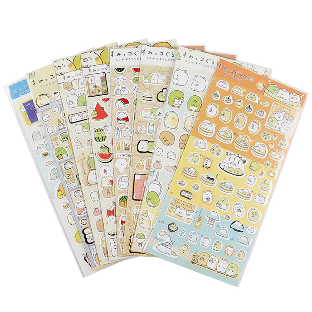 Greative Gold Stamping Cartoon Animal Sticker Diy Diary Scrapbook Decorative Stickers Kids Gifts
