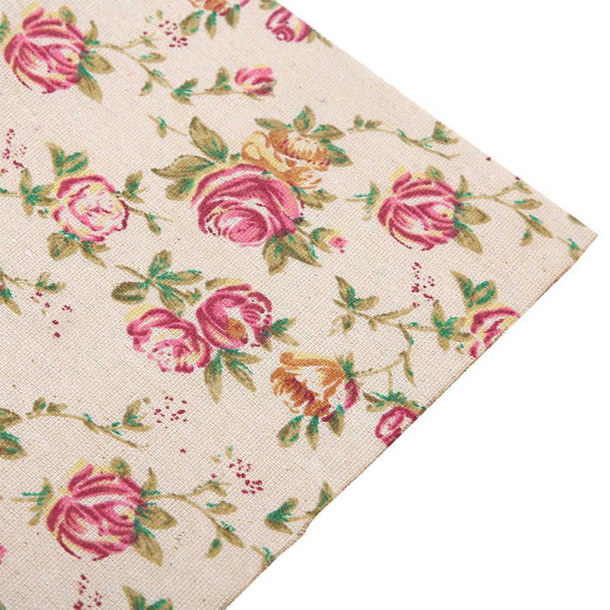 DIY Crafts Rose Fabric Roll Printed Ribbon Sewing Hand-Made Clothing Accessories 28 x 500cm