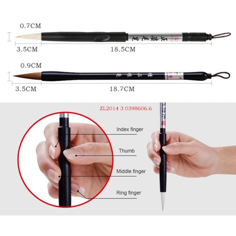 Traditional Chinese Calligraphy Set Brush Pen Ink Water Writing Paper Tool Box Kit for Be ner