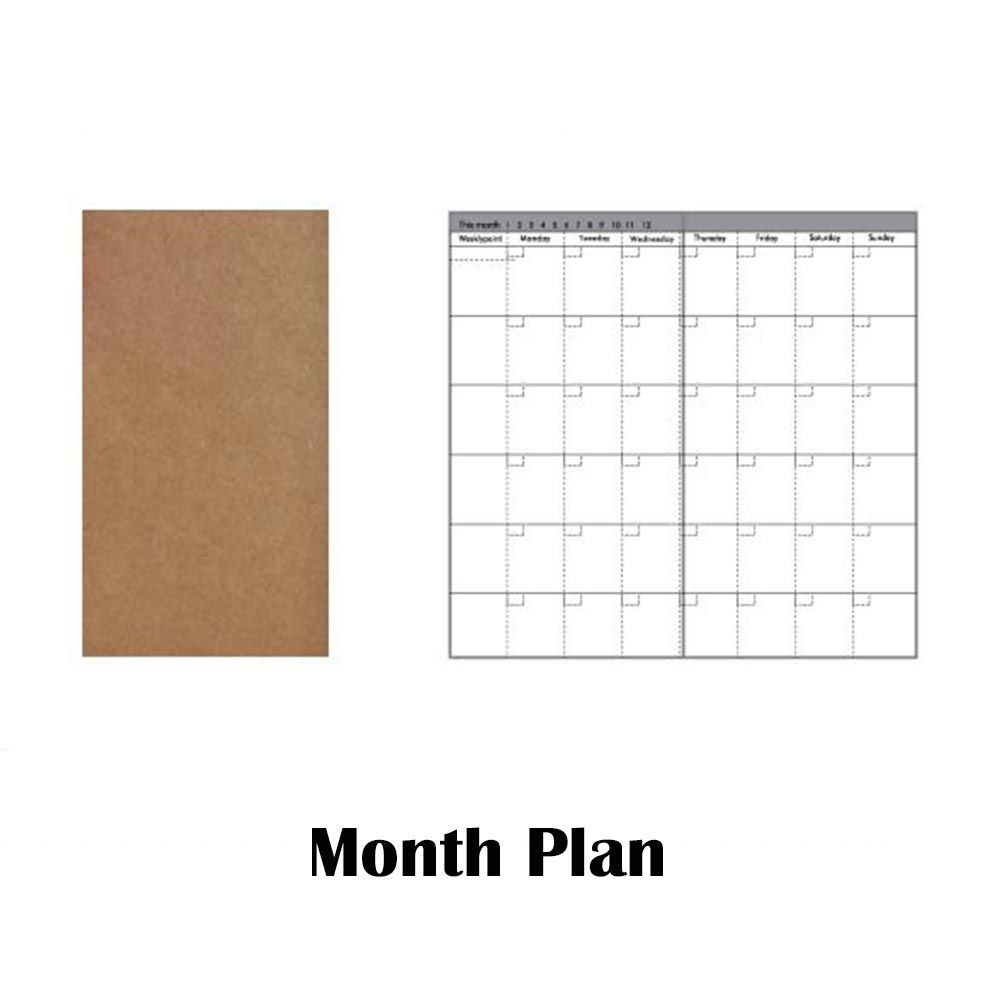 Refillable Paper Traveler's Notebook Filler Papers  Journal Dairy Inserts Refill Kraft Paper pack diary journal Sketchbook Plan(null)