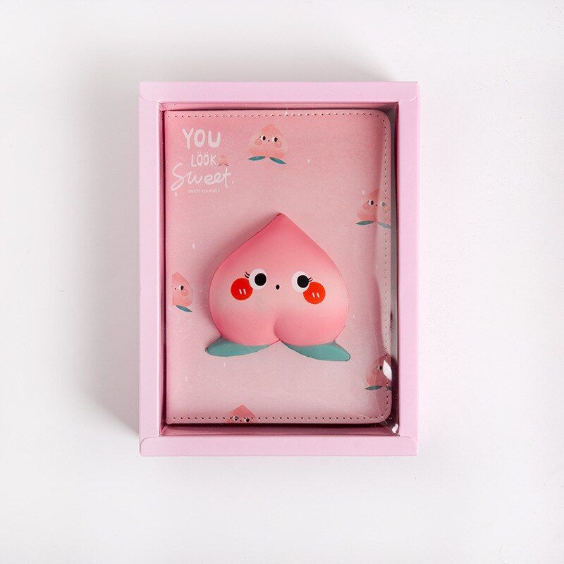 Reduced Pressure Journal Diary PU Leather Notebook Decompression Creative Cute Vent Schedule Book Office Stationery D40